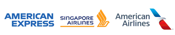 brand american express, singapore airlines e american airlines