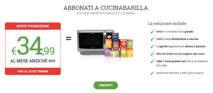 come funziona cucina barilla